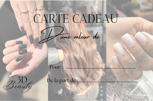 Carte cadeau 3D’ Beauty