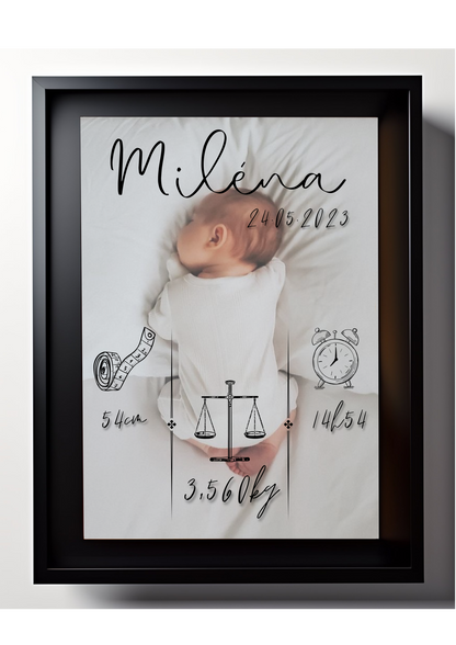 Affiche personnalisée de naissance