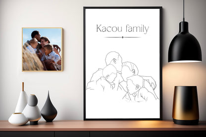 Affiche personnalisée de famille