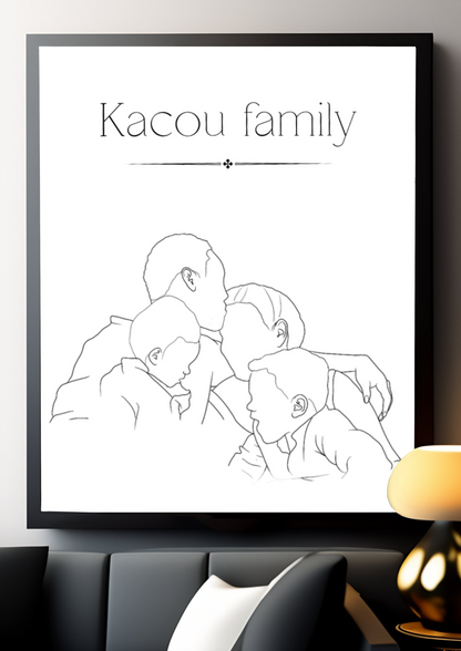 Affiche personnalisée de famille